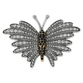 Radiating Butterfly Wings with Sparkling Lines Brooch original white background product photo