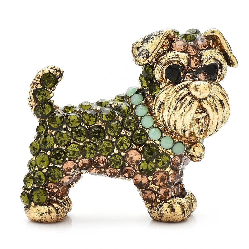 Rhinestone Schnauzer Dog Brooch original variant product photo