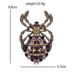 Oversized Jeweled Spider Brooch — dimensions