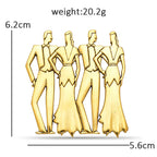 Ballroom Dancers in Silhouette Brooch