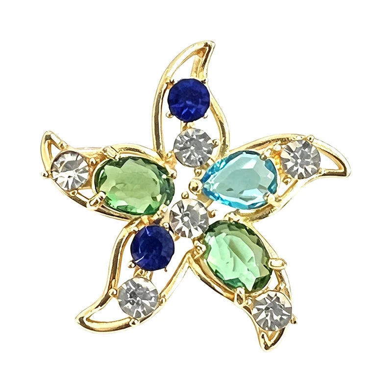 Openwork Faceted Starfish Brooch original white background product photo