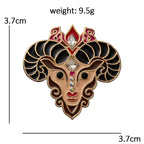 Art Deco Ram Head Brooch