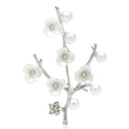 Pearl-Look Blossom Branch Brooch