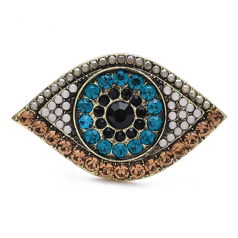 Sparkling Eye with Concentric Iris Brooch