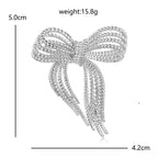Beaded Ribbon Bow Brooch — dimensions