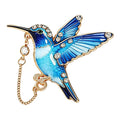 Hummingbird with a Delicate Draped Chain Brooch original white background product photo