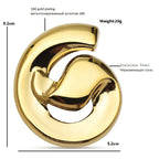 Abstract Circular Wave Brooch — dimensions