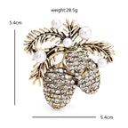 Pearl-Look Pine Cone Cluster Brooch