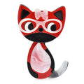 Acrylic Cat with Glasses and Bow Brooch — Red