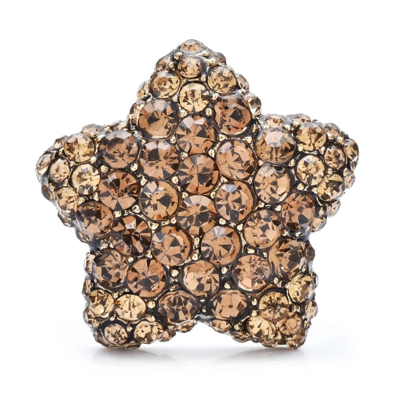 Multicolor Rhinestone Star Brooch original white background product photo