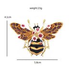 Colorful Enamel Jeweled Bee Brooch