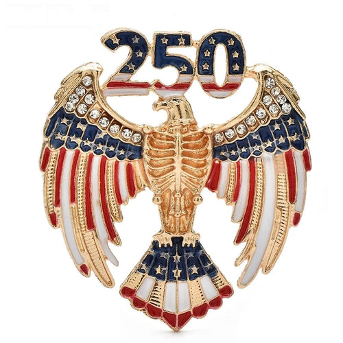 America 250 Commemorative Motif Brooch