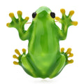 Bright Green Enamel Frog Brooch — Green Frog