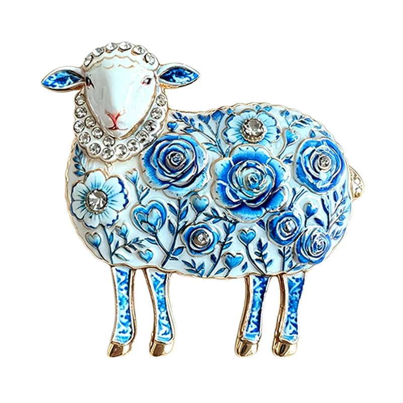 Floral Woodland Creature Motif Brooch original white background product photo