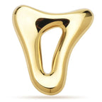 Abstract Open Heart Brooch — Gold