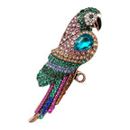 Long-Tailed Sparkling Parrot Brooch original white background product photo