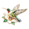Hummingbird Hovering over a Flower Brooch original white background product photo