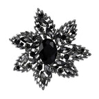Large Layered Jeweled Star Flower Brooch