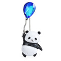 Enamel Panda Holding a Jewel Balloon Brooch