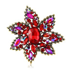 Large Layered Jeweled Star Flower Brooch