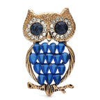 Vintage-Style Owl with Faceted Feather Body Brooch original variant product photo