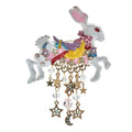 Fantasy White Rabbit with Star and Moon Charms Brooch — White Rabbit