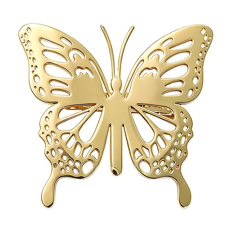 Minimal Openwork Butterfly Silhouette Brooch original white background product photo