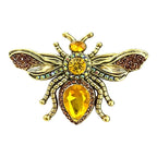 Vintage Faceted Bee Statement Brooch original white background product photo