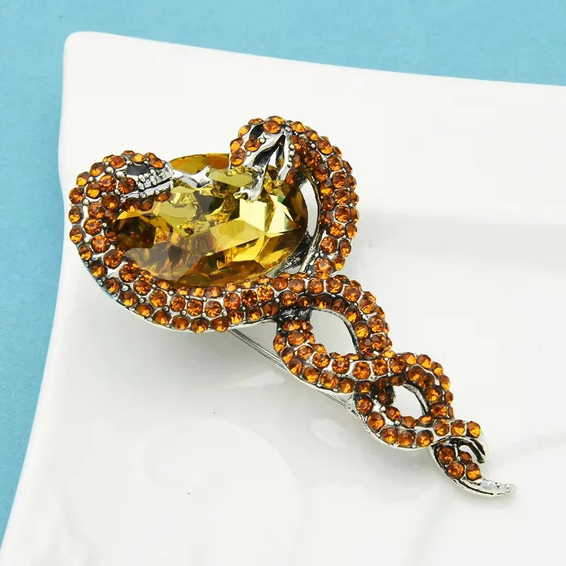 Jeweled Nature and Symbol Motif Brooch