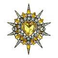 Sparkling Heart Starburst Brooch original white background product photo