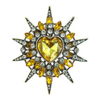 Sparkling Heart Starburst Brooch original white background product photo
