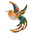 Colorful Long-Tailed Bird in Flight Brooch product variant photo