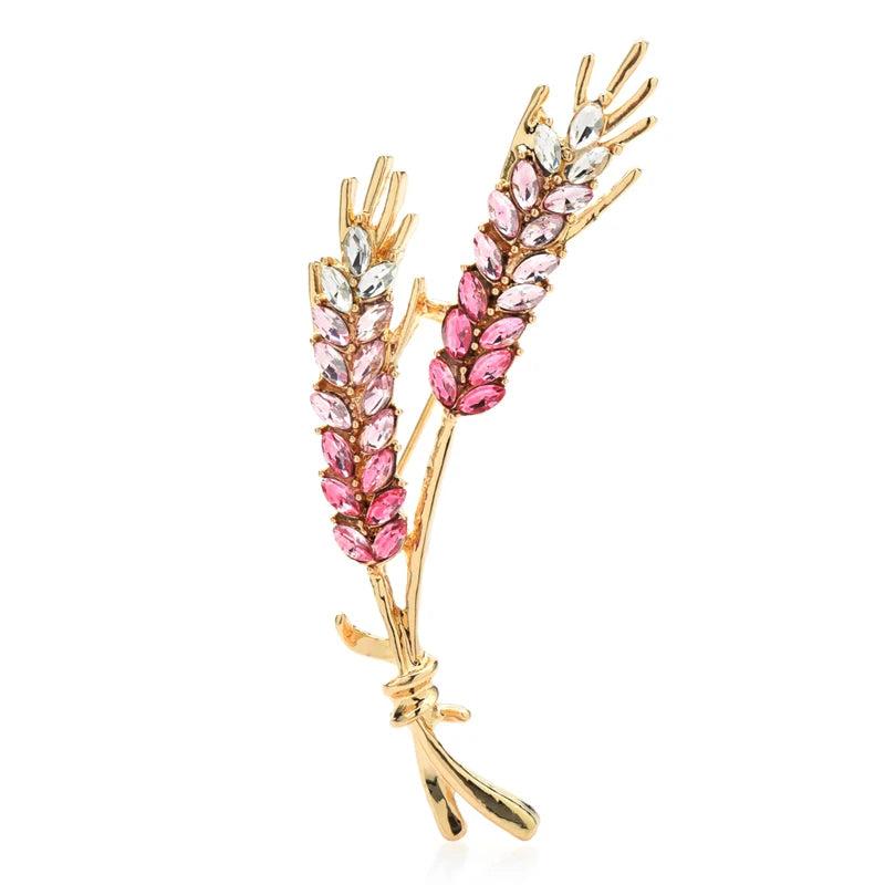 Broche épi de blé ornée de bijoux
