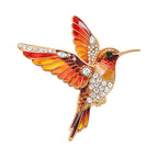 Hummingbird in Flight with Sparkling Wings Brooch original white background product photo