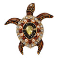 Sea Turtle with an Ornate Shell Brooch original white background product photo