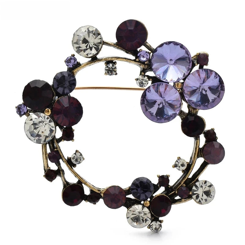 Faceted Flower and Bead Wreath Brooch original variant product photo
