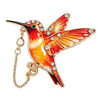 Hummingbird with a Delicate Draped Chain Brooch original white background product photo