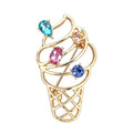 Colorful Sparkle Ice Cream Cone Brooch original white background variant photo