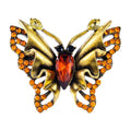 Vintage Sculpted Wing Butterfly Brooch original white background product photo