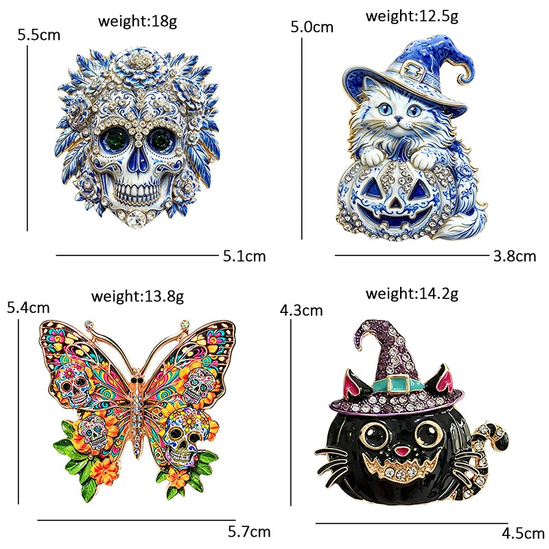 Playful Halloween Character Brooch
