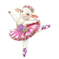Ballerina Lamb in Tutu Brooch original white background product photo