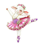 Ballerina Lamb in Tutu Brooch original white background product photo