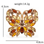 Sparkling Butterfly with Marquise Wing Details Brooch