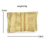 Textured Open Book Brooch — dimensions