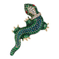 Curving Gecko with Patterned Body Brooch original white background product photo