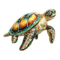 Ocean Scene Sea Turtle Brooch original white background variant photo