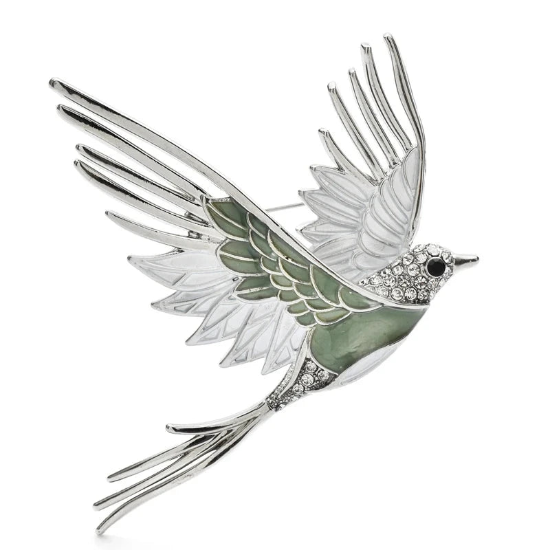 Soaring Bird with Open Feather Tips Brooch original white background product photo