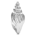 Ridged Spiral Conch Shell Brooch — Silver