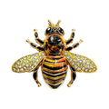 Striped Bee with Sparkling Wings Brooch original white background variant photo