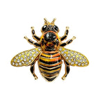 Striped Bee with Sparkling Wings Brooch original white background variant photo